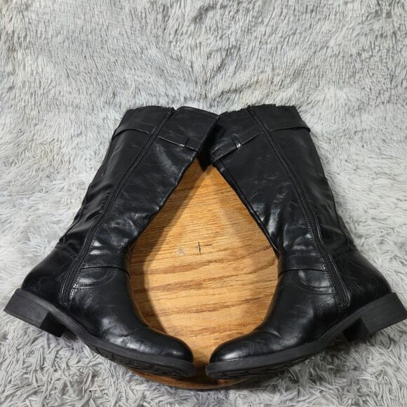 Wear Ever Julia Womens Size 8M Retro Cute Black Knee High/Calf Zip Up Boots - Picture 4 of 10